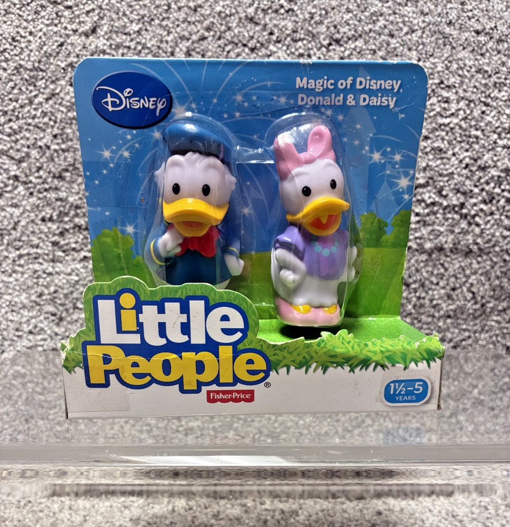 Fisher Price Little People Disney Donald Daisy Duck 2 Figure Set 2014 New Sealed